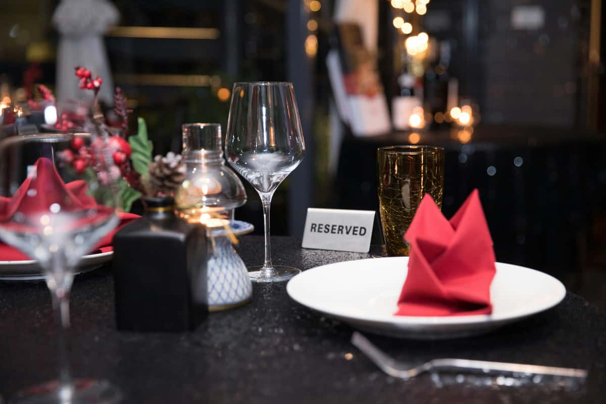 reserved table