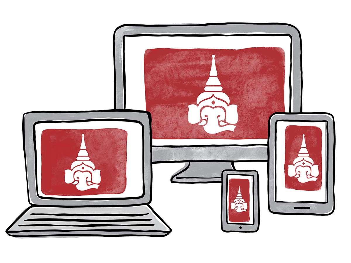 welcome screens with Nara Thai logo