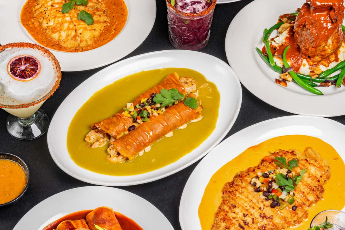 group of dishes