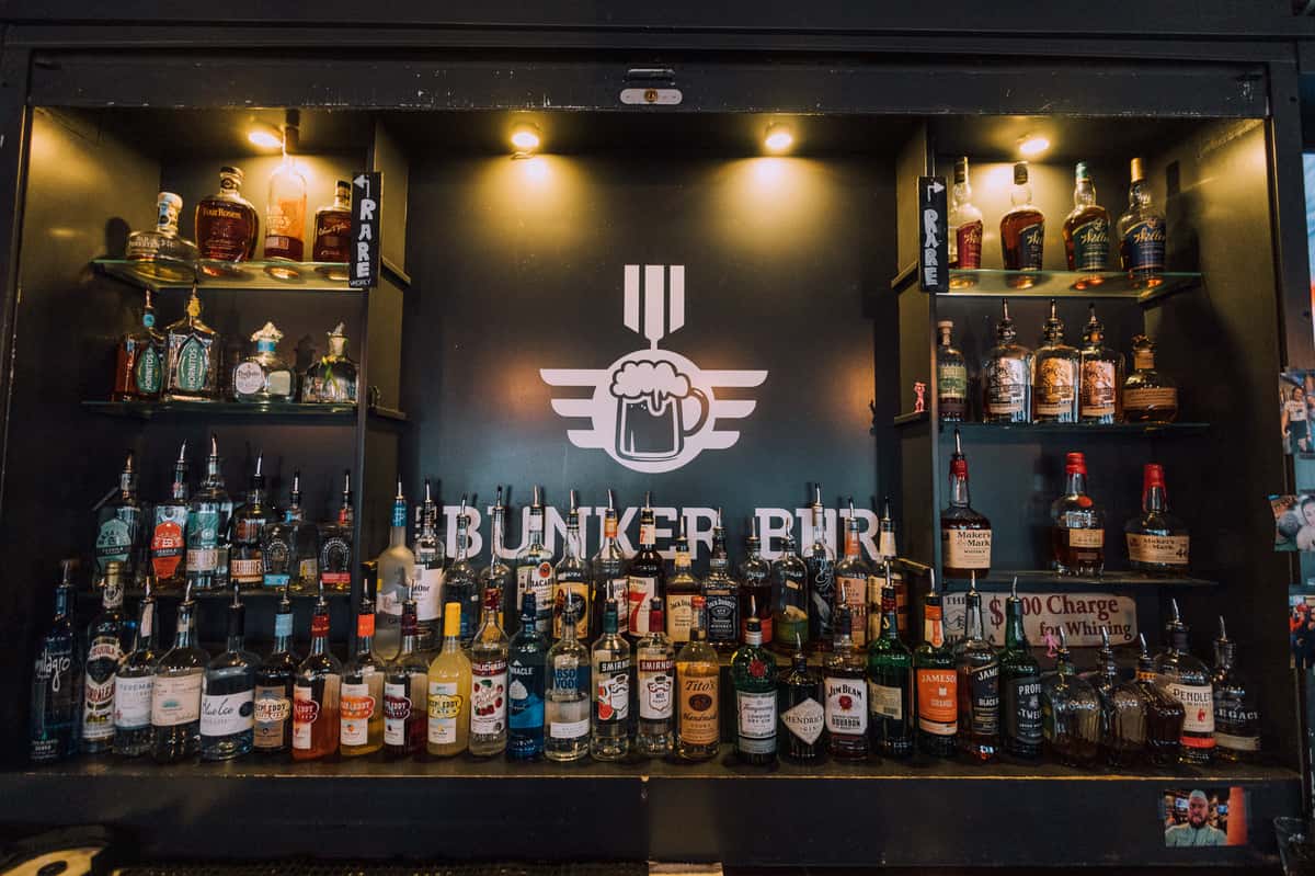 bunker back wall