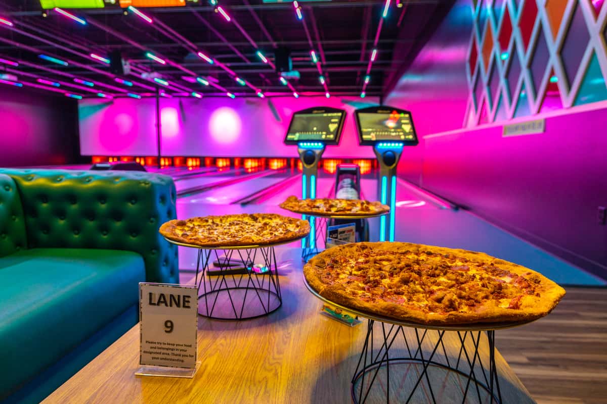 pizza on the lanes