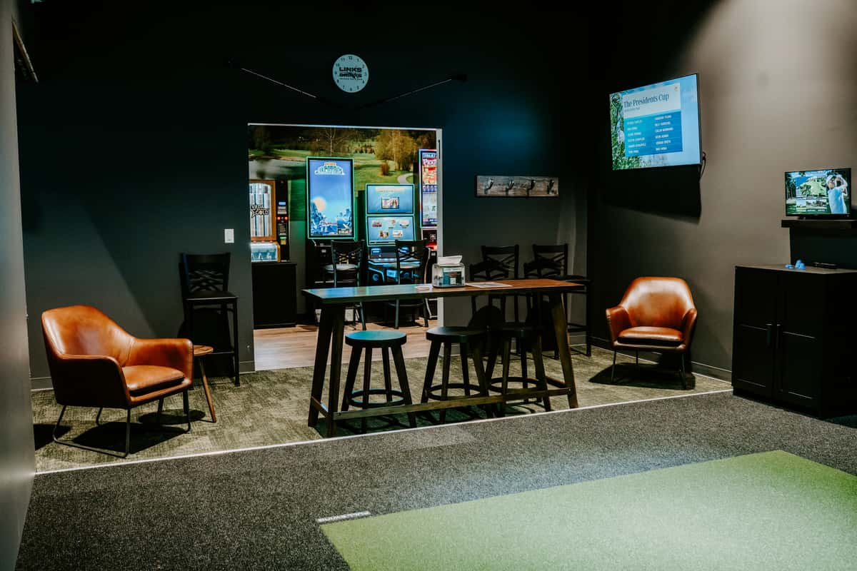 Interior of one of the rooms for booking at the indoor gold restaurant