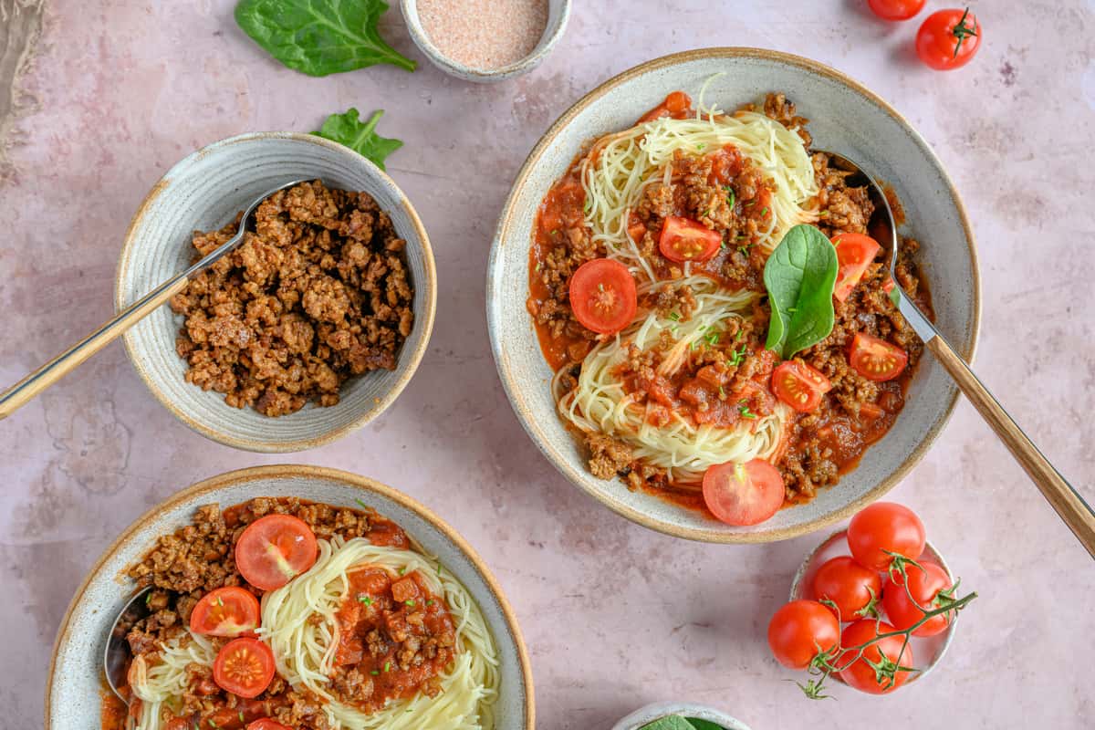 Vegan spaghetti bolognese