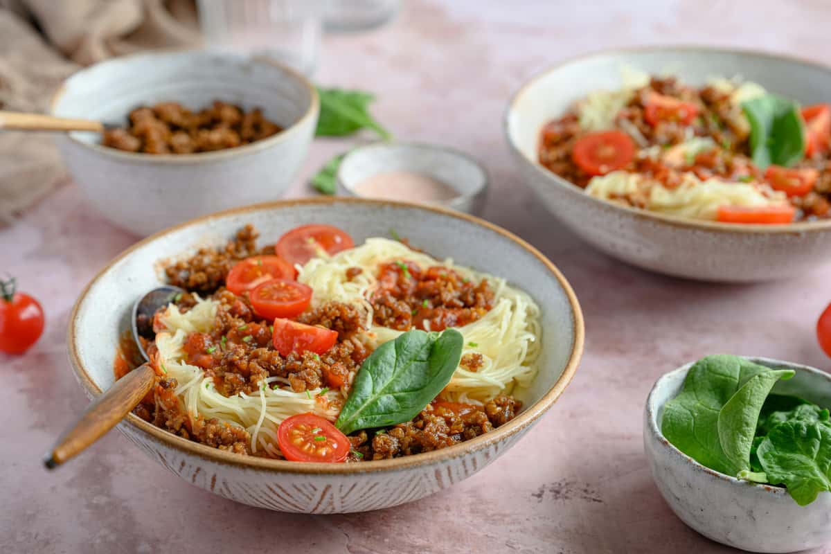 Vegan spaghetti bolognese