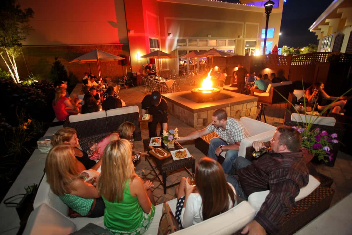 service on outside patio