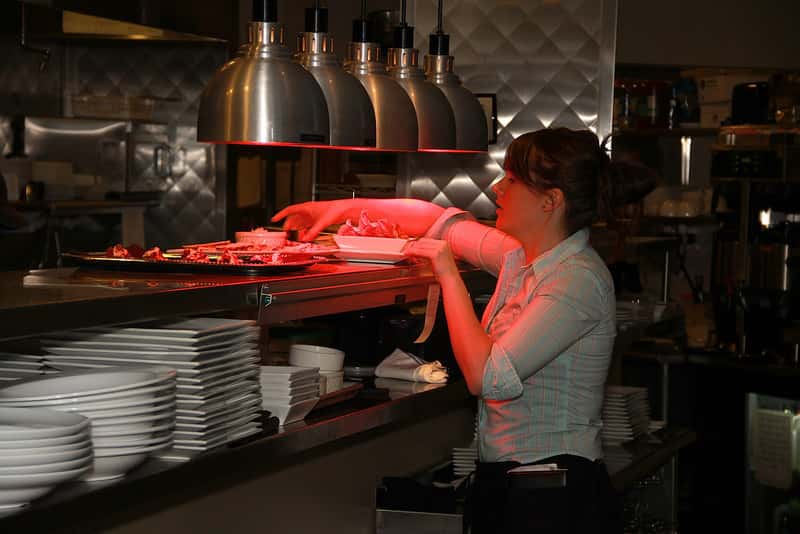 employee in kitchen