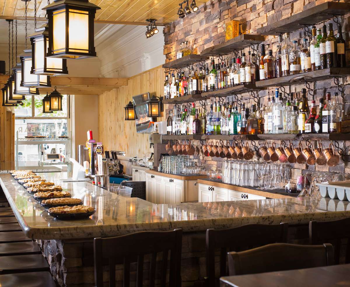interior of pie bar
