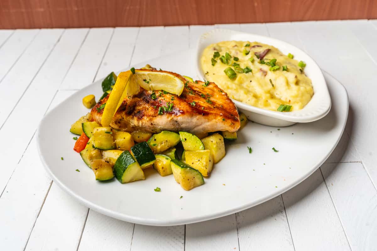 Grilled Salmon Menu Tavern in the Green Bar & Grill in Evergreen