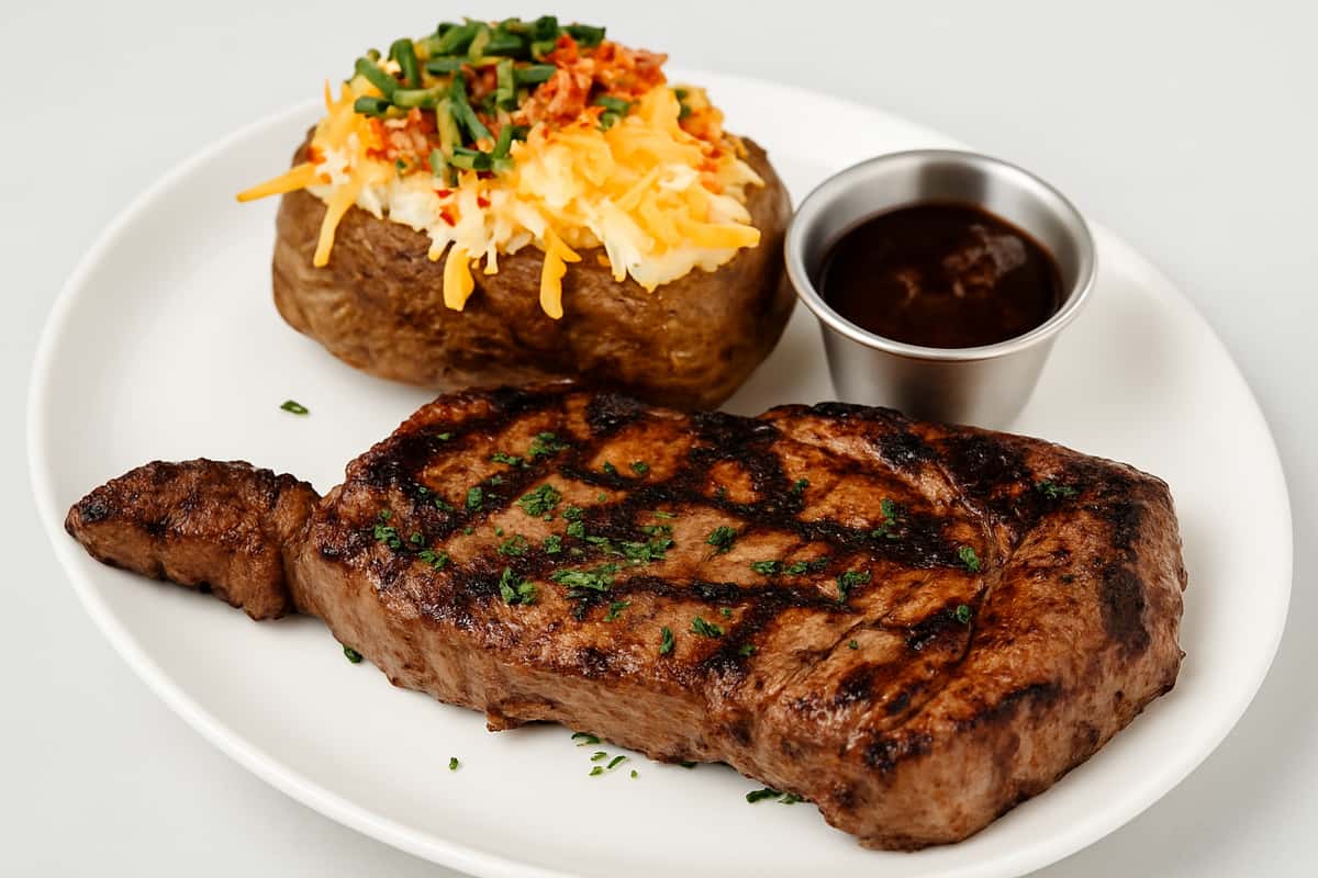 Steak and baked potato