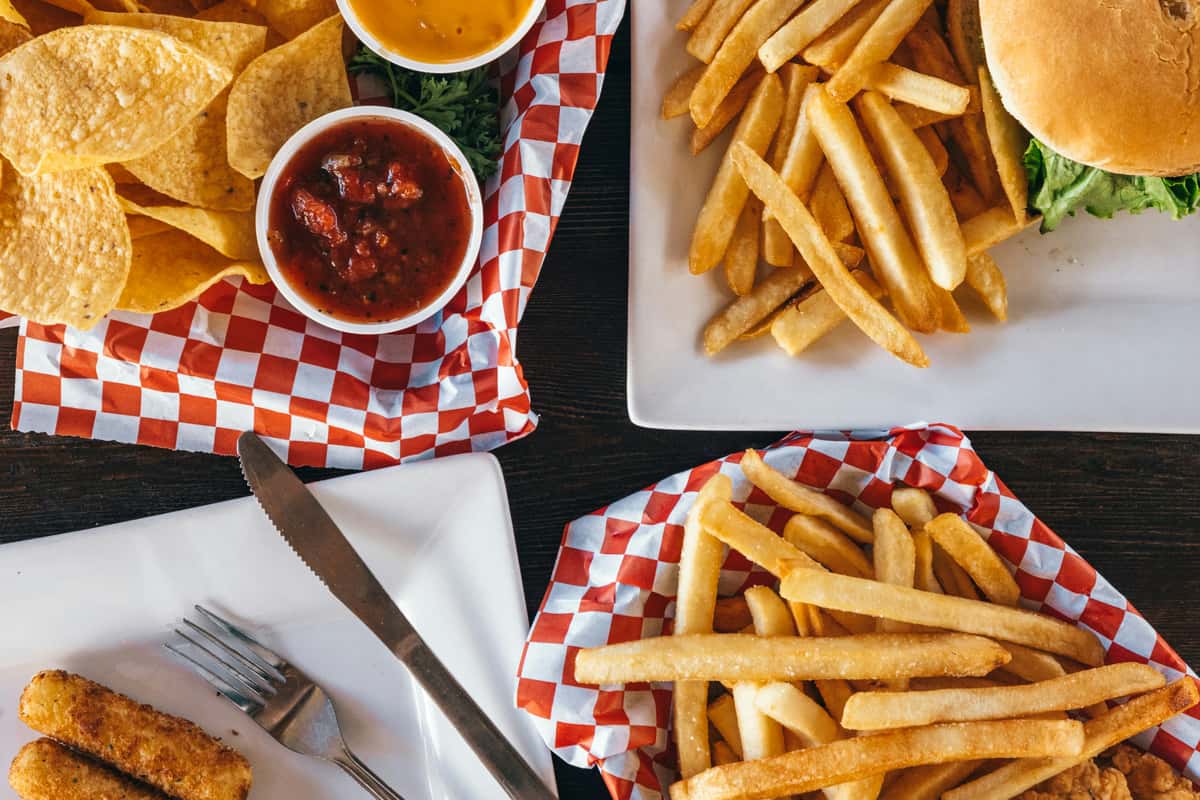 fries and burger