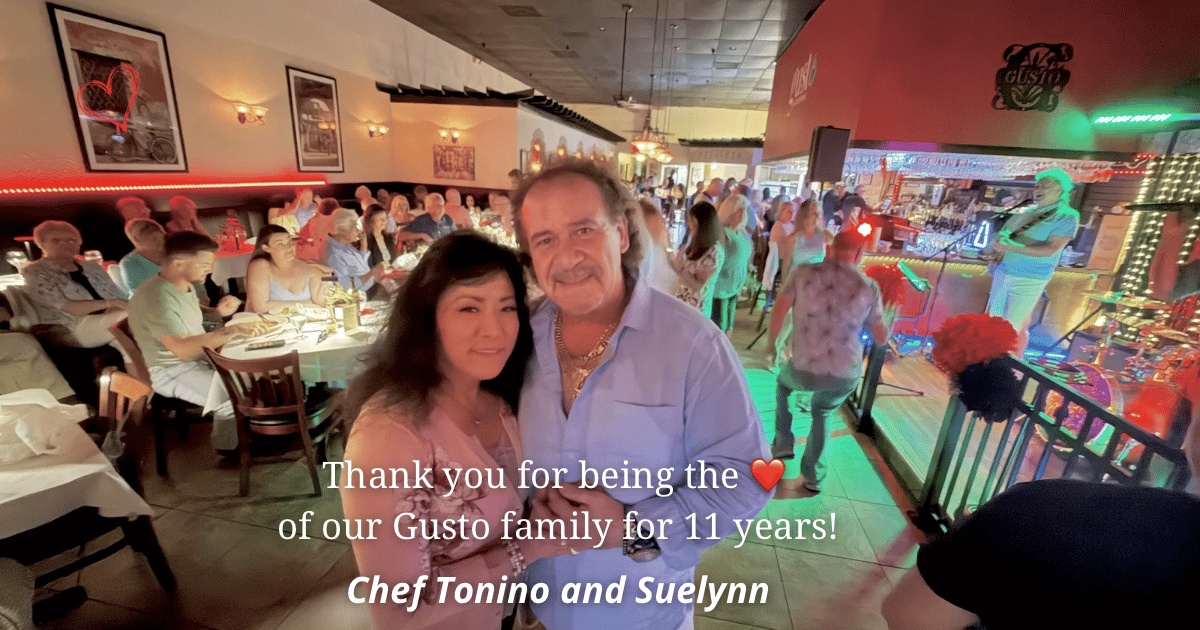 Gusto 11 Year Anniversary