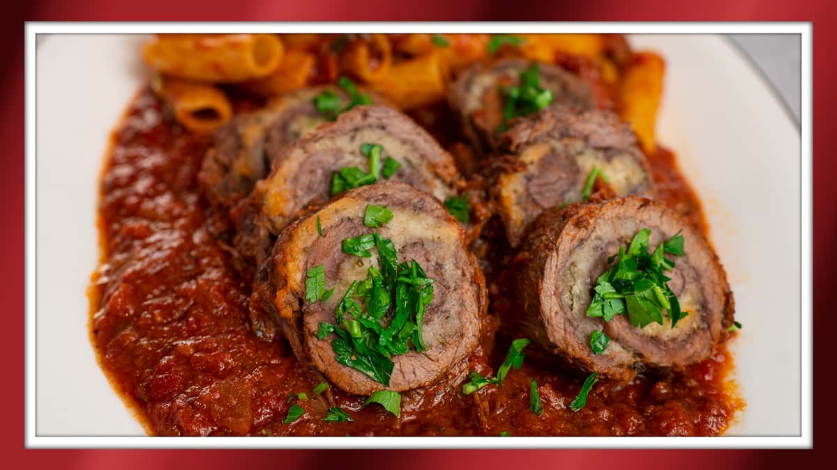 Picture of a close up of braciole