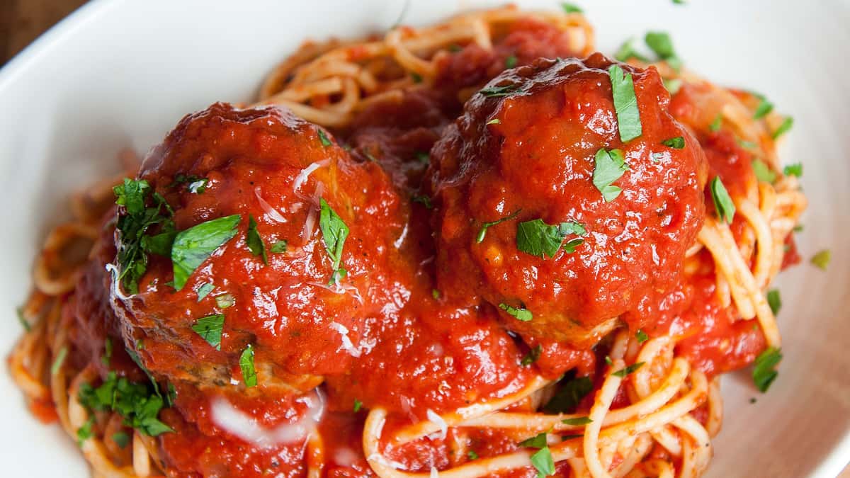 Spaghetti and meatballs