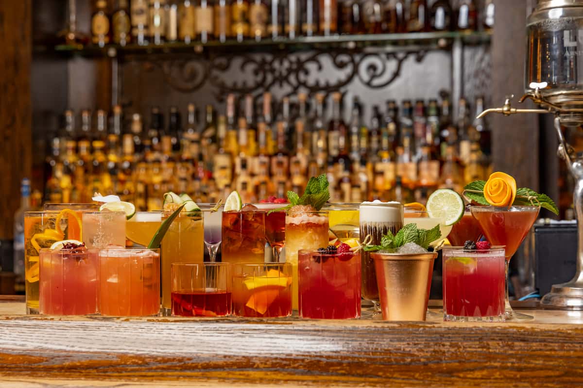 Craft Cocktail Photo in Speakeasy
