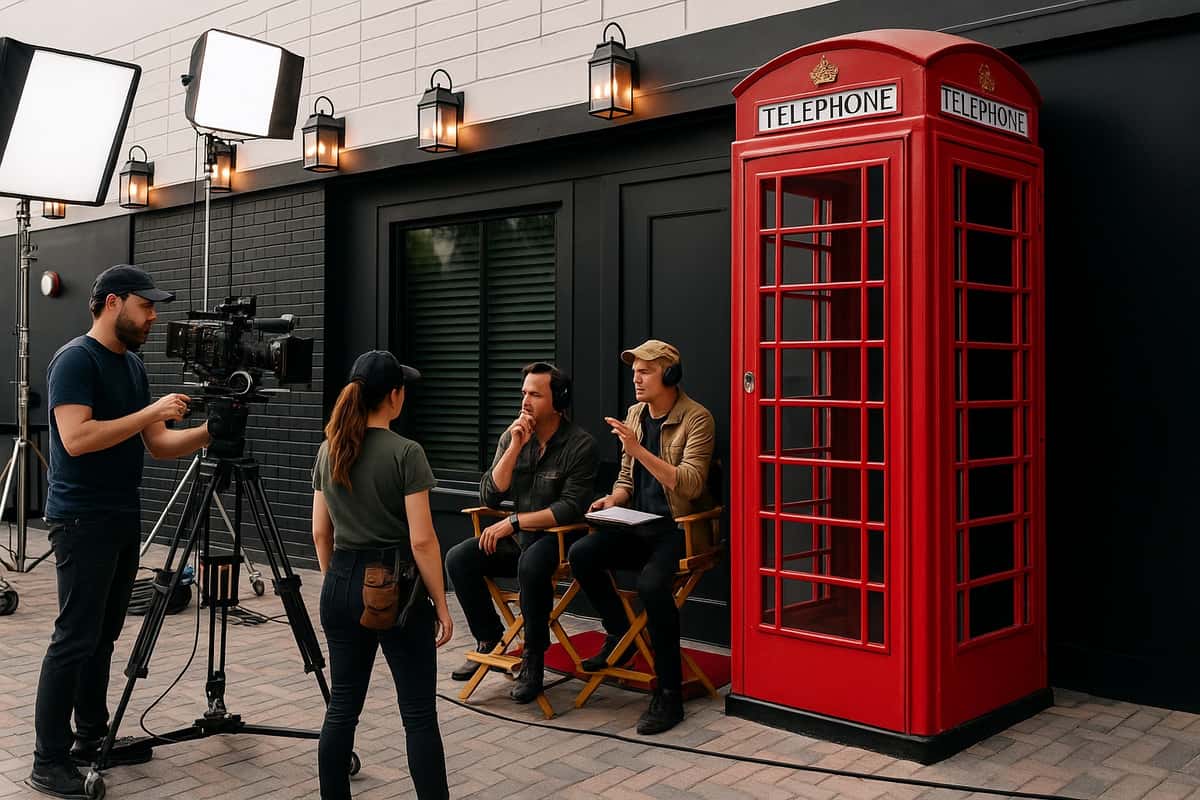 film production at red phone booth
