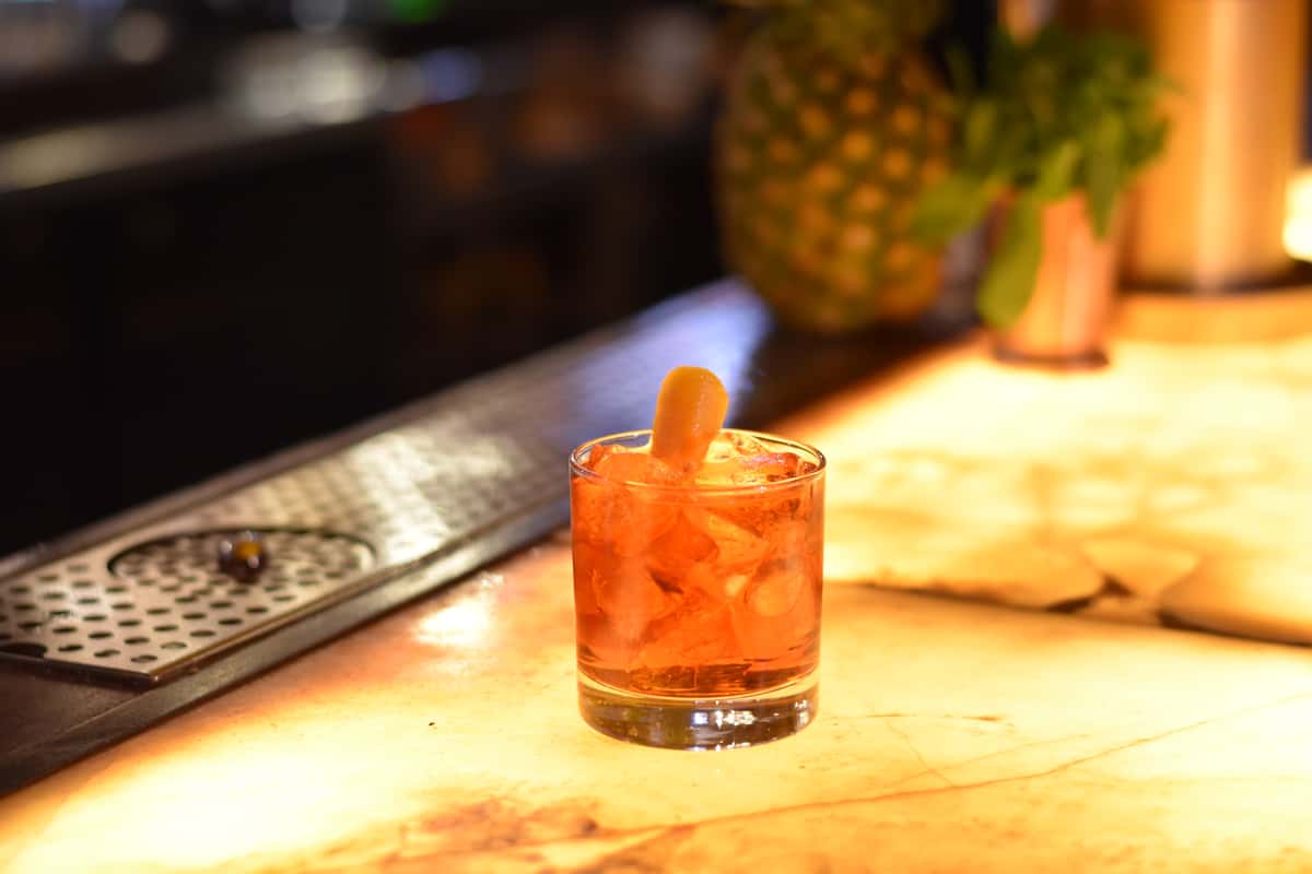 red phone booth cocktails