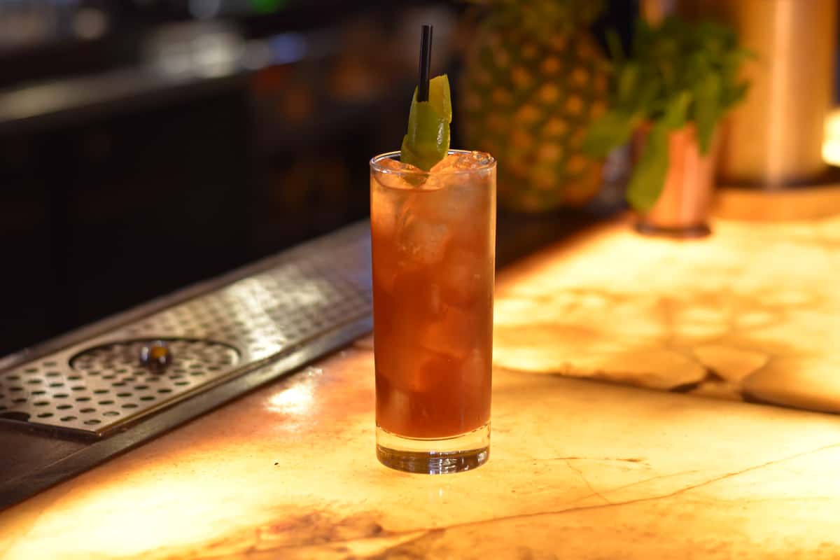 red phone booth cocktail