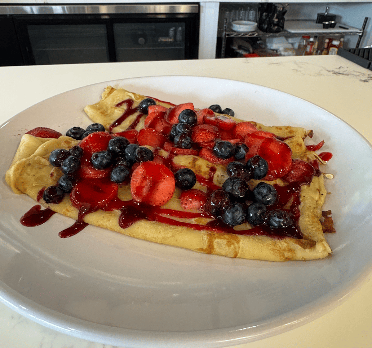 Sunnyside Crepes with Fruit