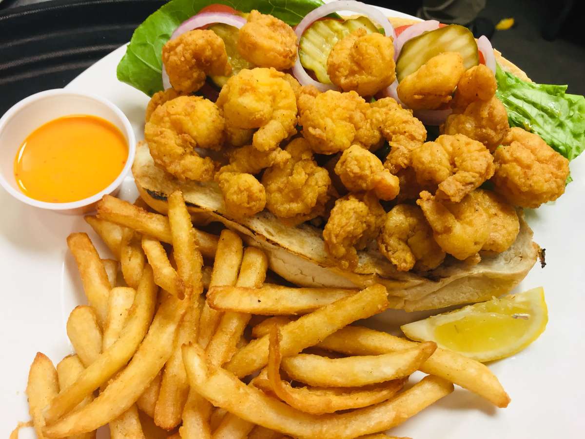 Voodoo Shrimp Poboy - Picture of BLUEGILL Restaurant, Spanish Fort