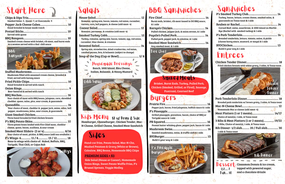 Back of Menu