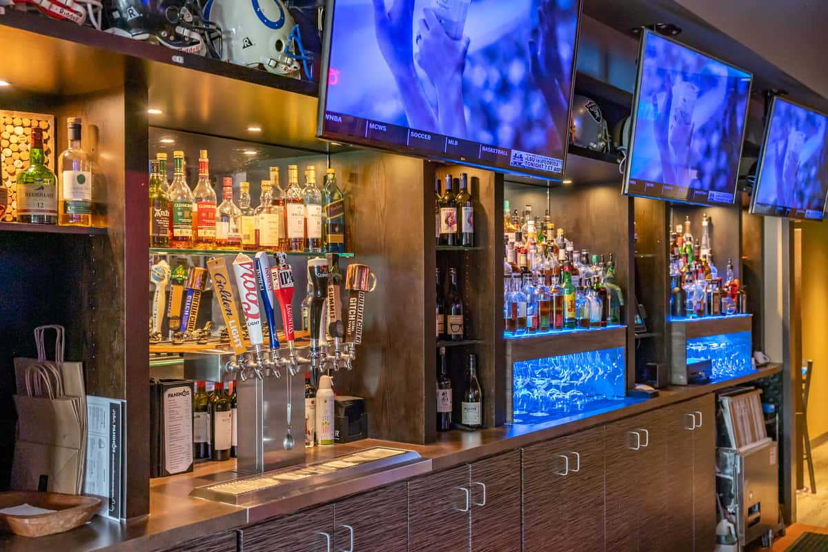 Interior bar with flat screen tvs
