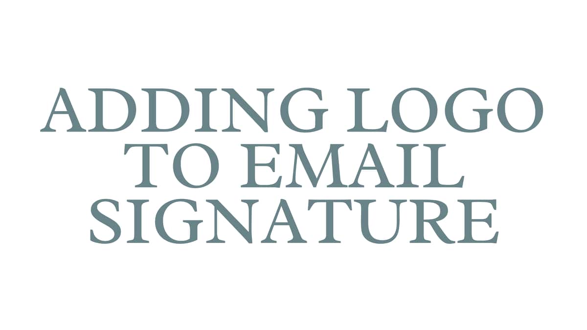 Adding Logo to Email Signature