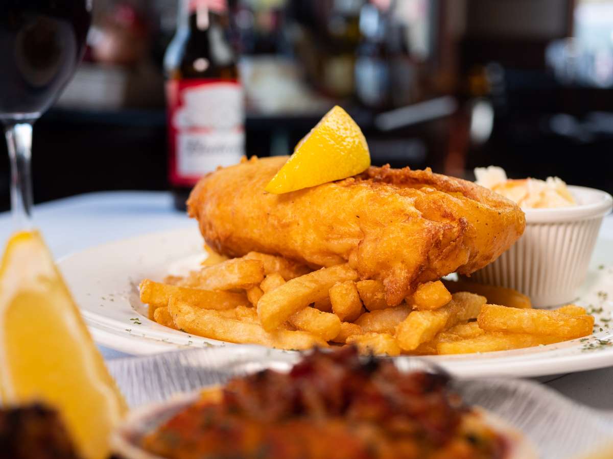 Fish & Chips Dinners Rufino's Pizzeria Pizza Restaurant in Hope, RI