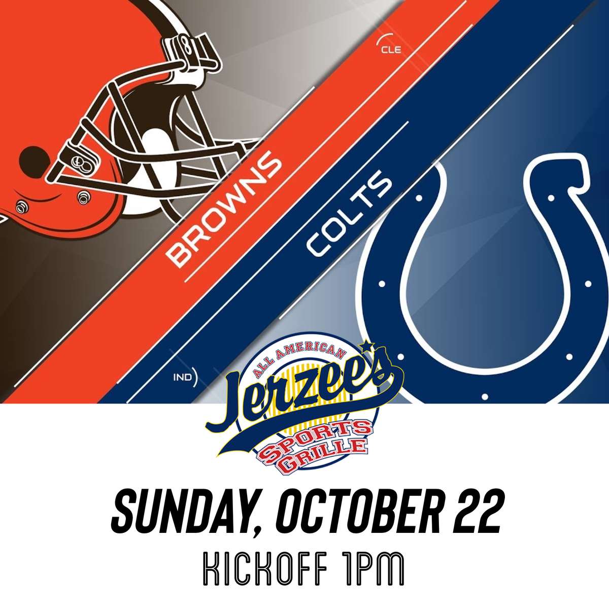 Browns vs Broncos, Jerzees All American Bar & Grille Fulton Rd