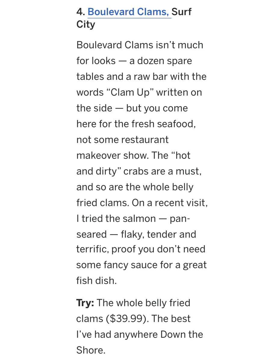 boulevard clams article