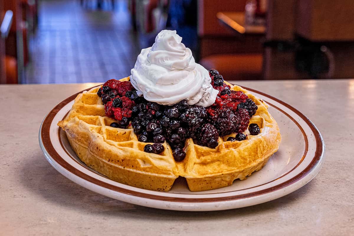 Belgian Waffle with Mixed Berries