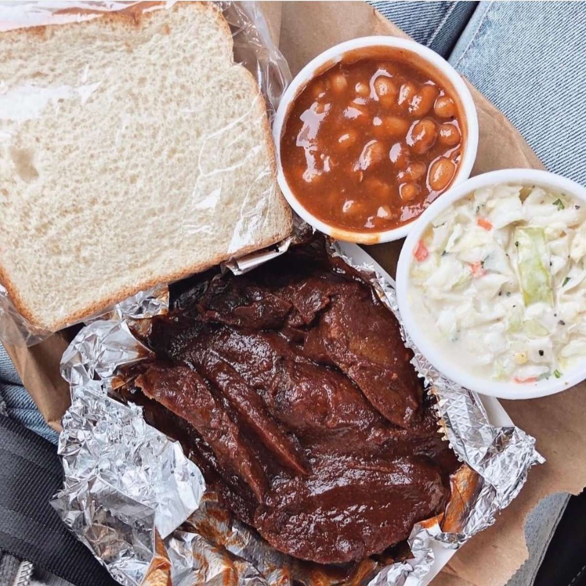 plater with beef and sides
