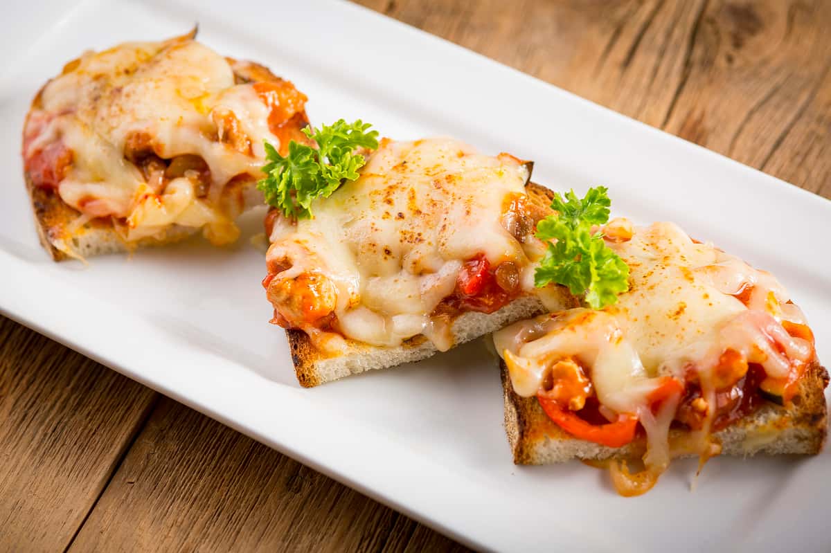 Cheesy bites on a platter