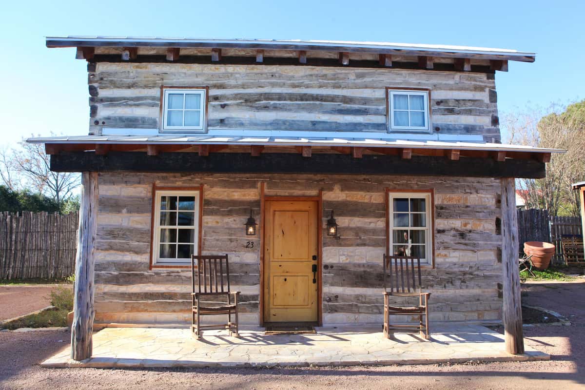 Exterior of Log Cabin at Hoffman House