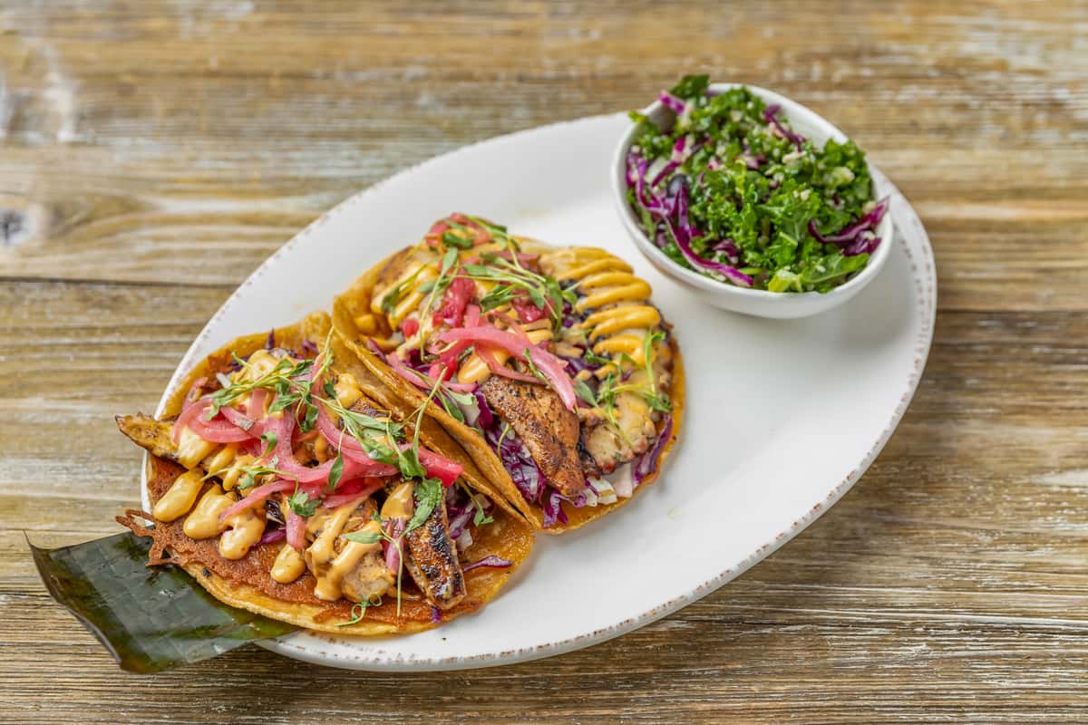 Octopus mahi tacos