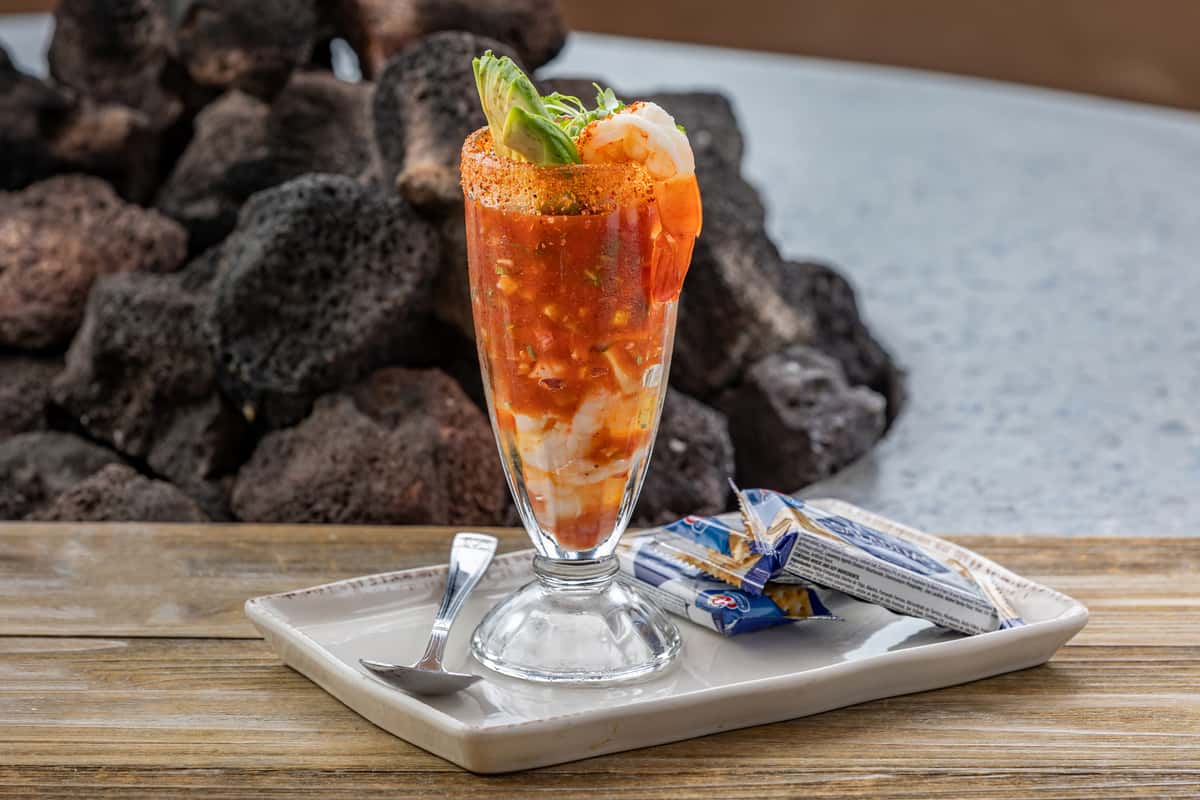 Mexican shrimp coctel