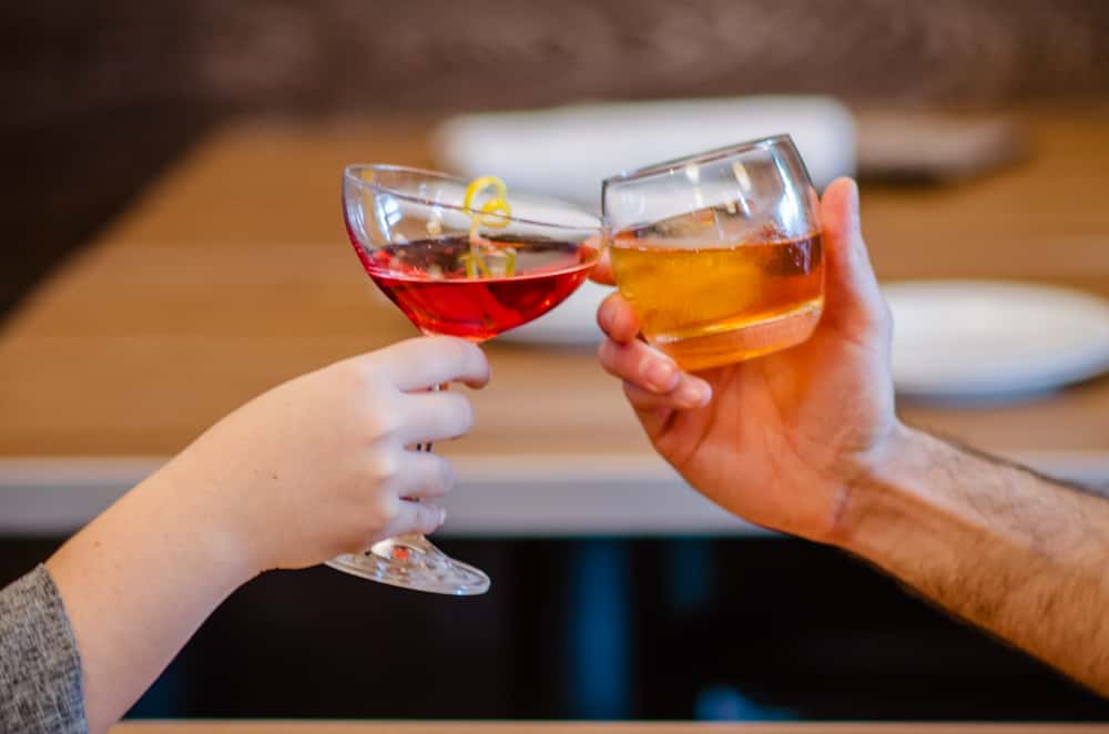two cocktails