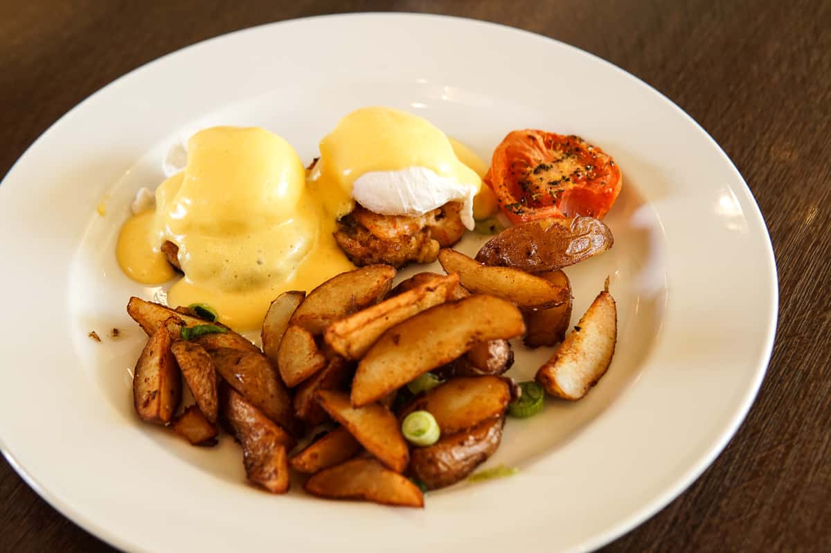 Crab Cake Benedict at Provence Marinaside