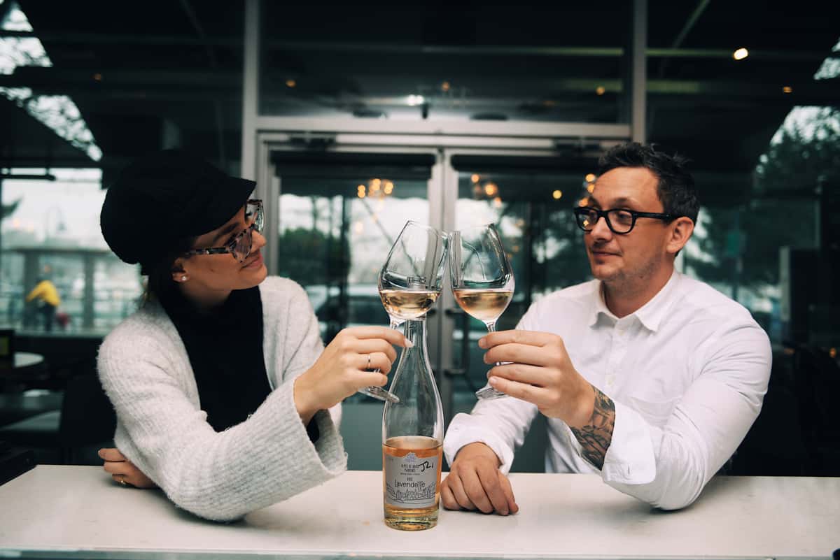 couple toasting