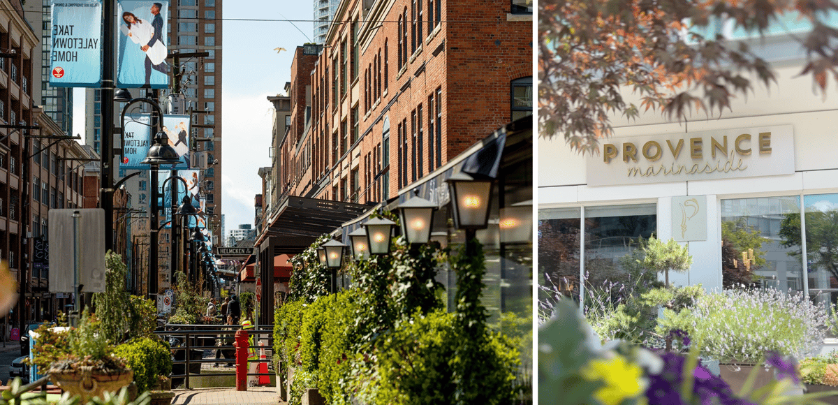 Yaletown Vancouver street scape & Provence Marinaside