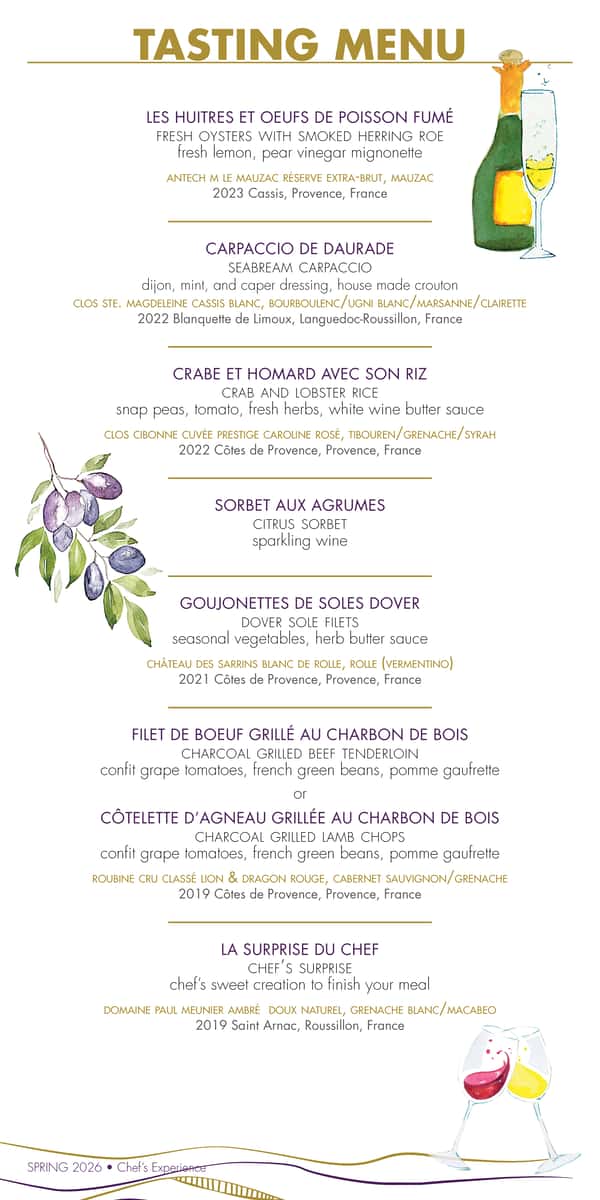 Chef's Tasting Menu with Pairing