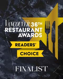 Vancouver Magazine Awards Reader's Choice Finalist