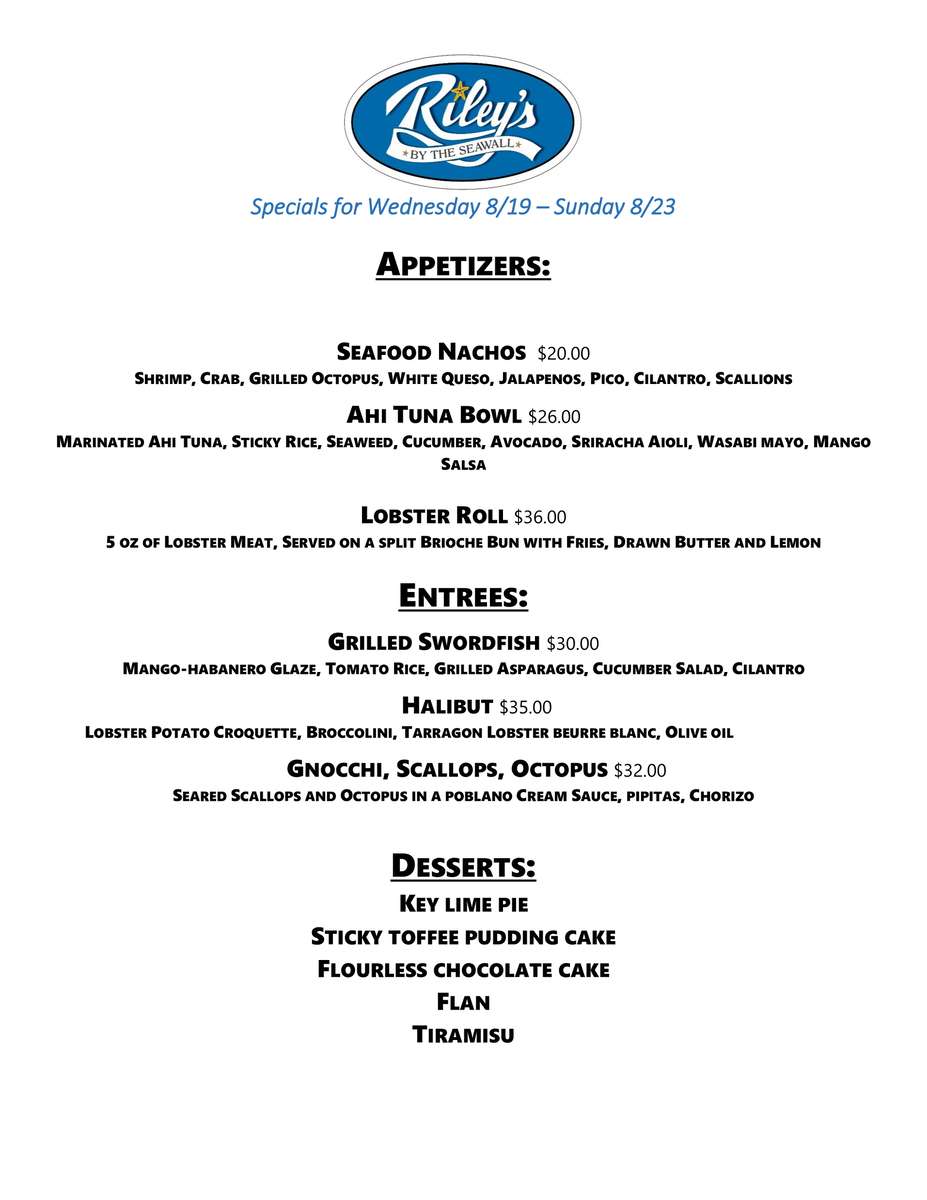 sug 19th specials