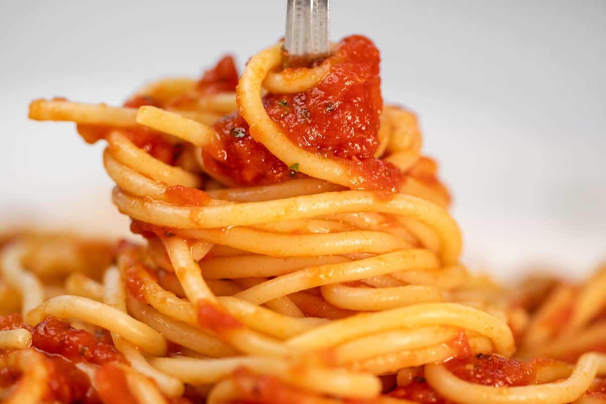 fork in spaghetti