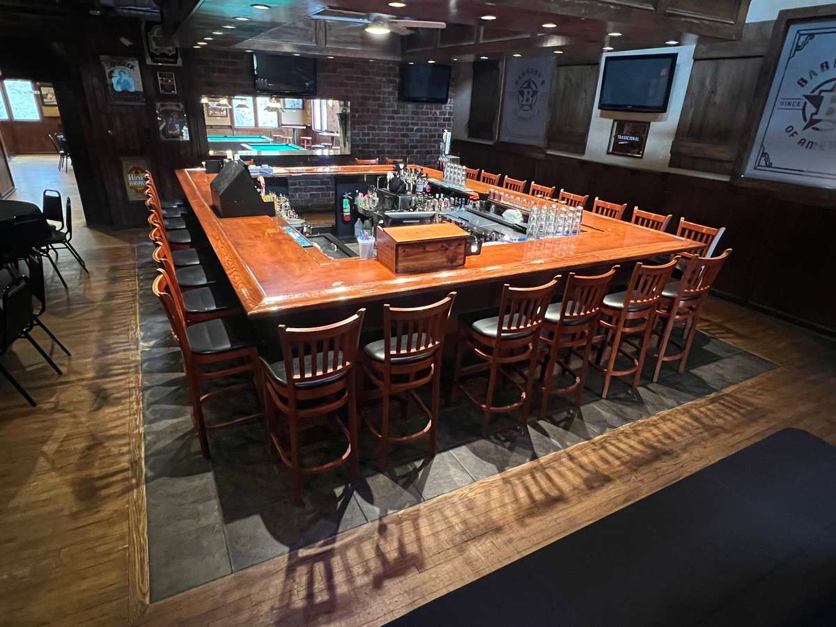 Interior private dining bar area