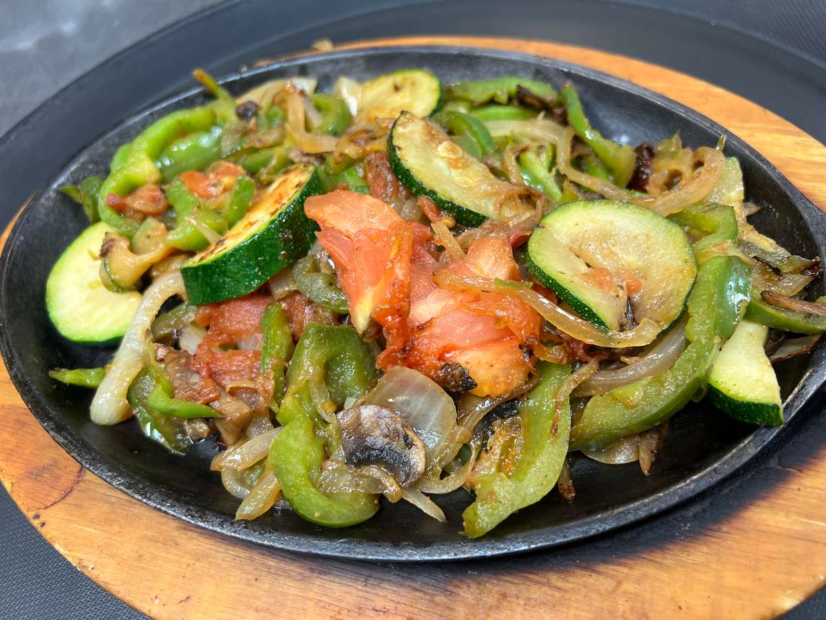 Served with rice and beans and  guacamole salad