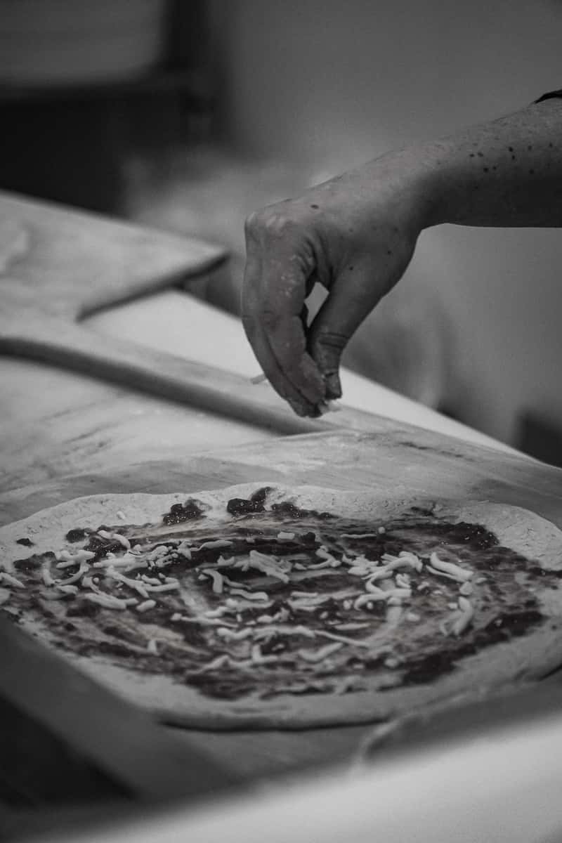 Creating pizza in B&W