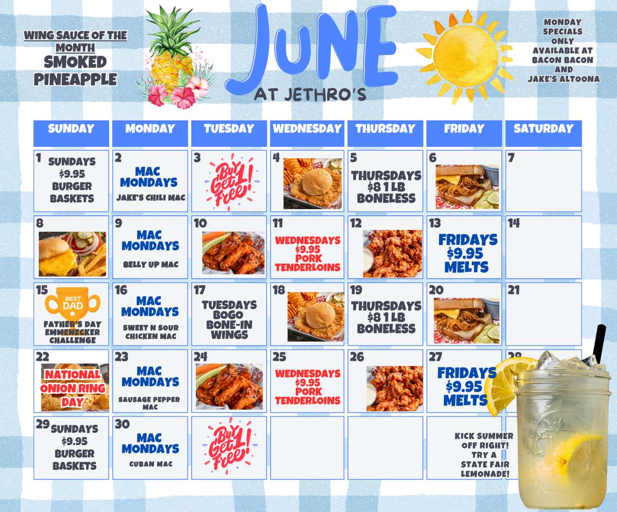 June Calendar