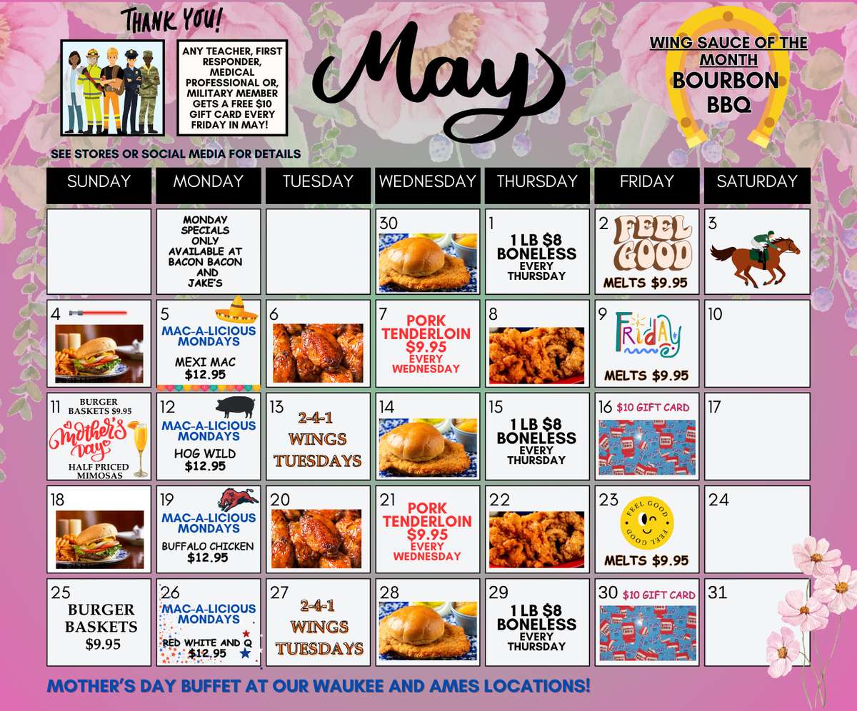 May calendar