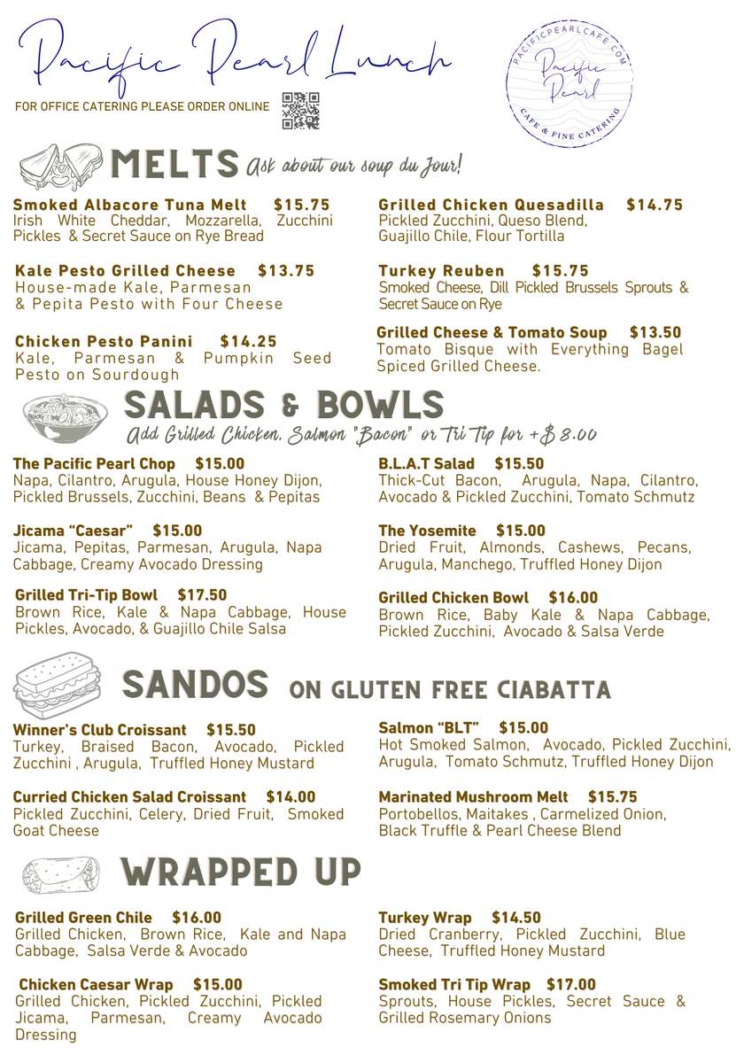 Menu description, also found on Order Online 2