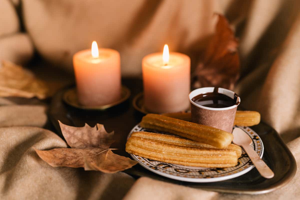 churros with candles